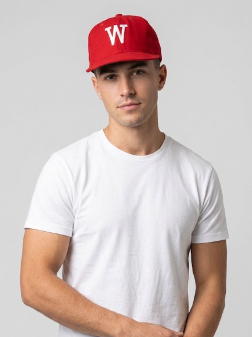 New Era Vintage Wisconsin Badgers Red Baseball Cap with White “W” Logo